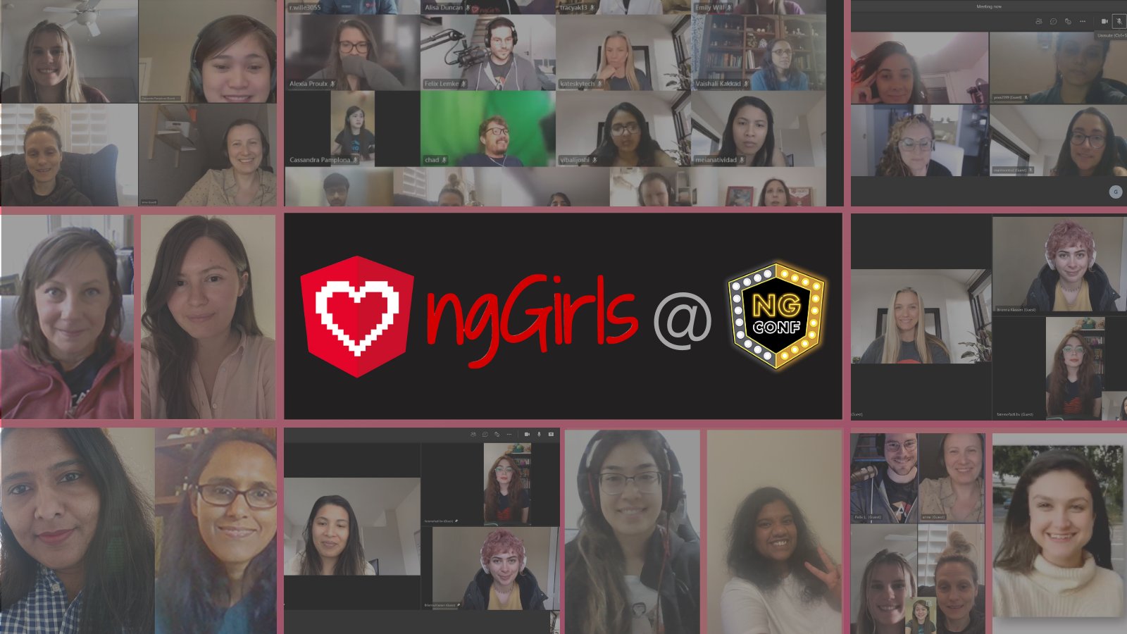 ngGirls at ng-conf 2021 collage